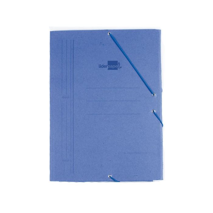 Carpeta Liderpapel Gomas Octavo Bolsa Carton Compacto Azul 20 unidades 1