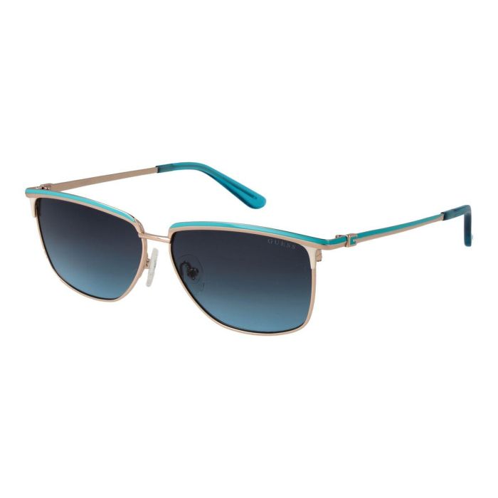 Guess Gafas GU00133 Gafas de Sol para Mujer Rectangulares 56 mm Azul Metal 3