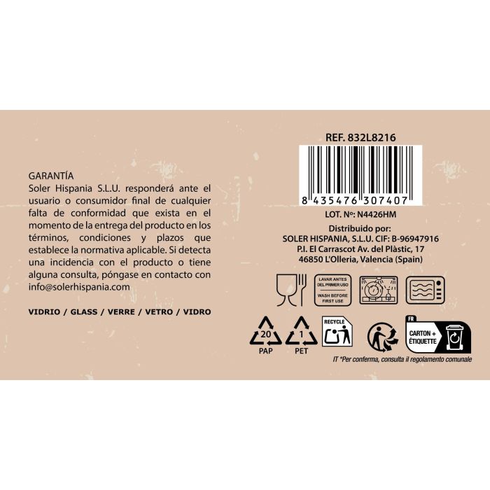 La Mediterranea Set 4 Copas Keros 330 cc 10