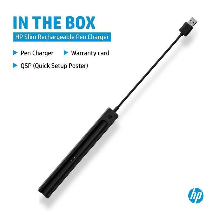 HP Cargador Recargable Slim Pen con Cable USB para Carga Fácil y Rápida 7