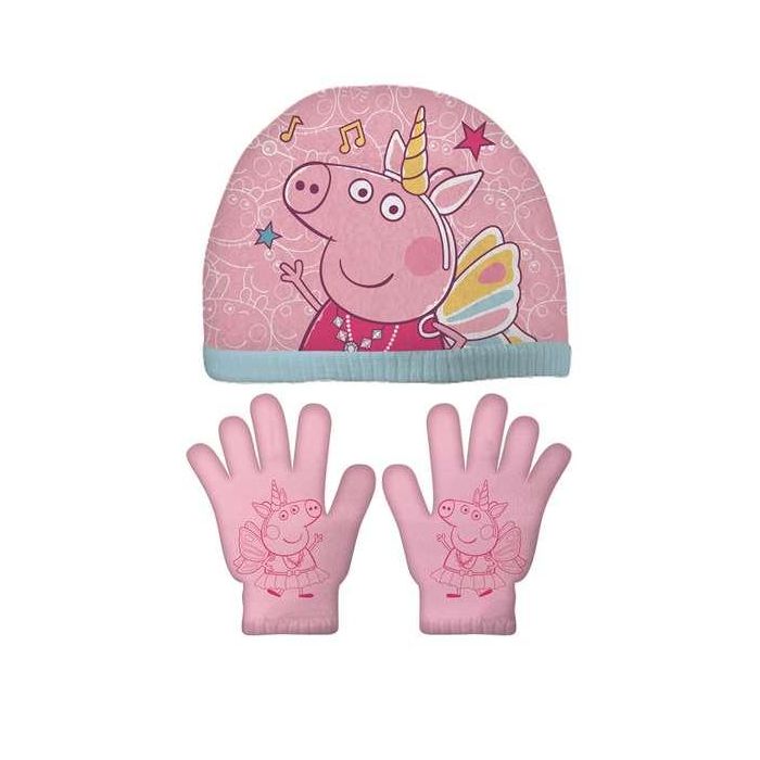 Set gorro/guantes infantil 48/51 peppa pig "cosy corner" Set gorro/guantes infantil 48/51 peppa pig "cosy corner"