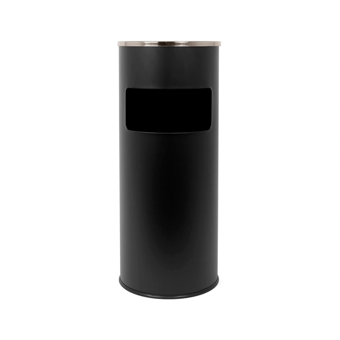 Q-connect Cenicero papelera metalico negro 61,5x25 cm capacidad + de 10 L 2