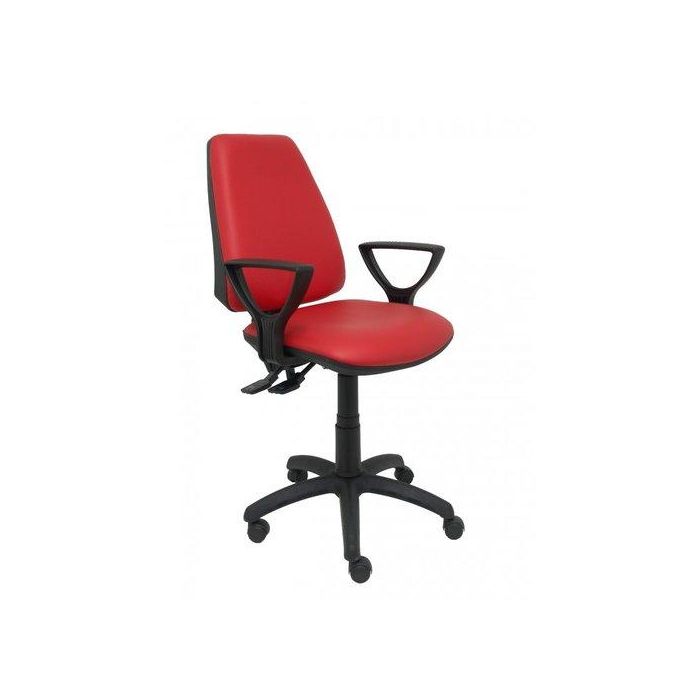 Silla Piqueras Y Crespo Elche S Brazos Fijos Mecanismo Sincro De Doble Maneta Gran Confortabilidad Regulable En Altura Asiento Y Respaldo Tapizado Similpiel Rojo