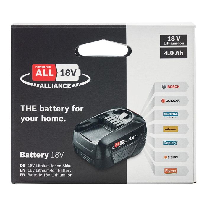 Bosch Batería 4.0Ah 18V P4A 5001519 - Li-ion, Carga Rápida, Compatible con Varias Marcas 1 Bosch Batería 4.0Ah 18V P4A 5001519 - Li-ion, Carga Rápida, Compatible con Varias Marcas 1