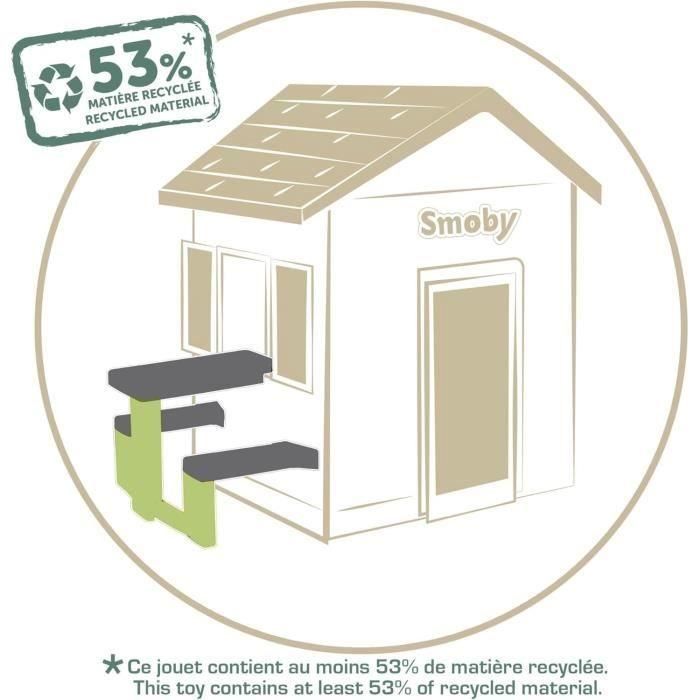 Smoby Life - Mesa de picnic adaptable a casas Smoby - 2 bancos 5 Smoby Life - Mesa de picnic adaptable a casas Smoby - 2 bancos 5