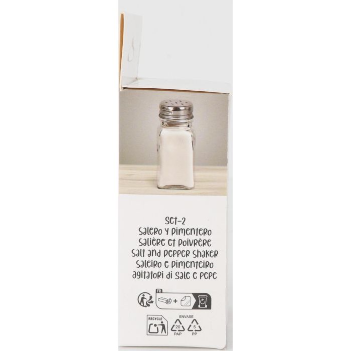 Anna Set de 2 Salero y Pimentero para Condimentos y Especias de Mesa de Cocina, 9,7 cm Alto (24 Unidades) 2