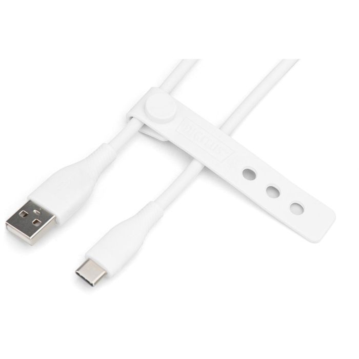 DIGITUS USB 2.0 Kabel Typ C -A Silikon St/St 1m weiß 2 DIGITUS USB 2.0 Kabel Typ C -A Silikon St/St 1m weiß 2