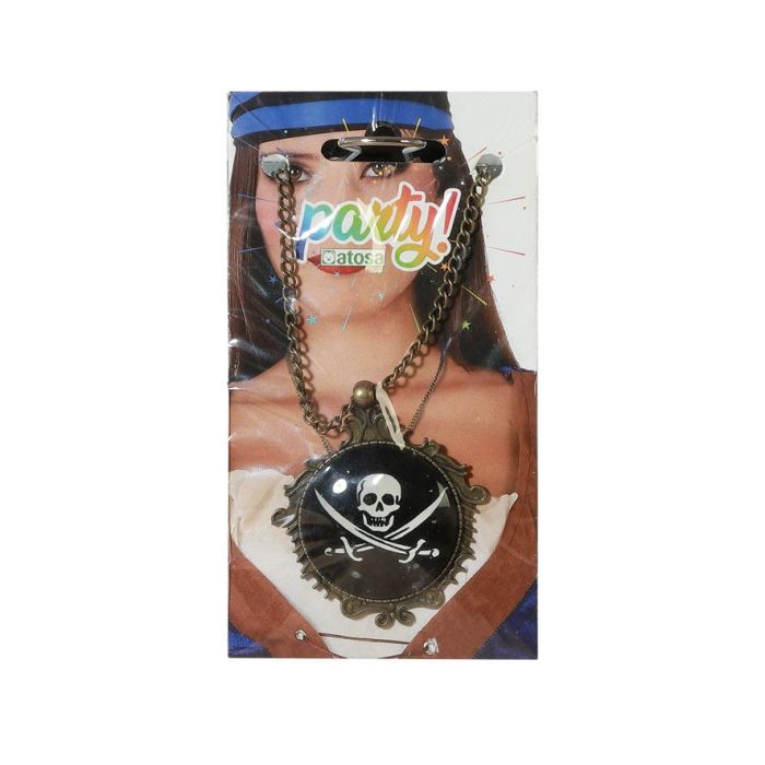 Collar Pirata Negro Calavaera Mujer Adulto 1