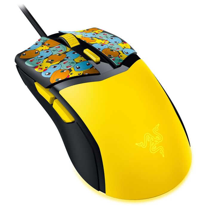 Razer Ratón Cobra Pokemon Kanto Starters Edit. RZ01-04650400-R3M1 Óptico Inalámbrico 8500 DPI Mano Derecha 6 Botones PTFE Negro Amarillo Iluminación RGB 2