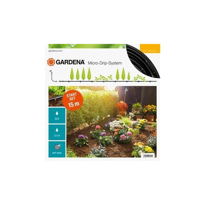 Gardena Kit de Riego por Goteo Micro-Drip-System de Iniciación para Setos y Hileras de Plantas 15 m con Goteros 4,6 mm 0 Gardena Kit de Riego por Goteo Micro-Drip-System de Iniciación para Setos y Hileras de Plantas 15 m con Goteros 4,6 mm 0