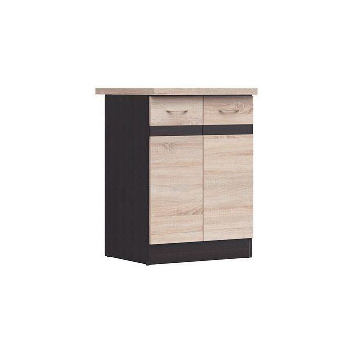 JUNONA JUNONAMB2P60CH Gabinete bajo de Cocina de 60 cm con 2 puertas, incluyendo Totada de trabajo, acabado Chene Sonoma.