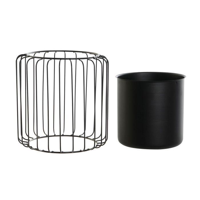 Macetero DKD Home Decor Negro Metal 26 x 26 x 26 cm 1 Macetero DKD Home Decor Negro Metal 26 x 26 x 26 cm 1