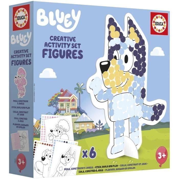 Set creativo 3D de bluey con 4 personajes diferentes ¡colorea, monta y juega! 3