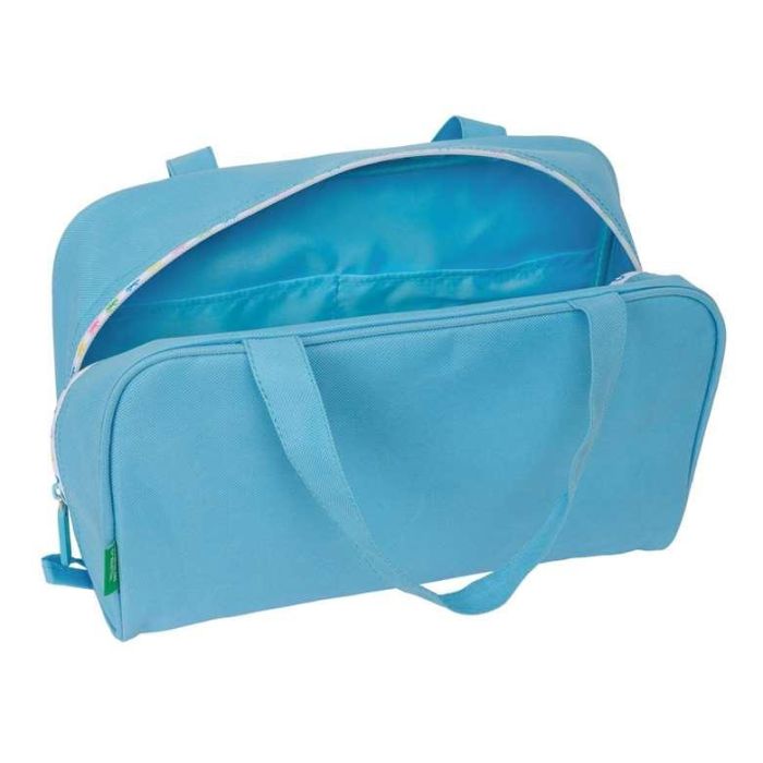 Neceser Escolar Benetton Spring Azul cielo 31 x 14 x 19 cm 2