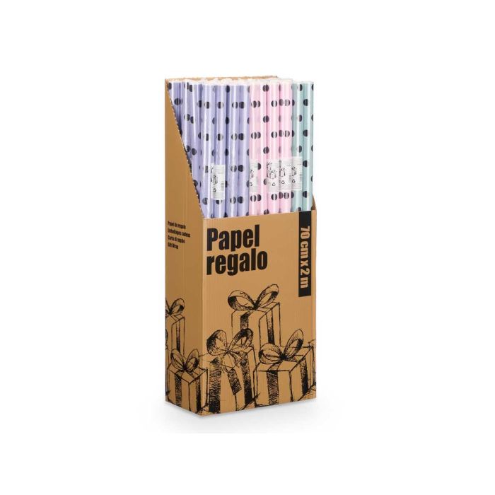 Rollo Papel Regalo 70X200 Lunares Surtidos Colores Arte Regal (50 Unidades) 1 Rollo Papel Regalo 70X200 Lunares Surtidos Colores Arte Regal (50 Unidades) 1