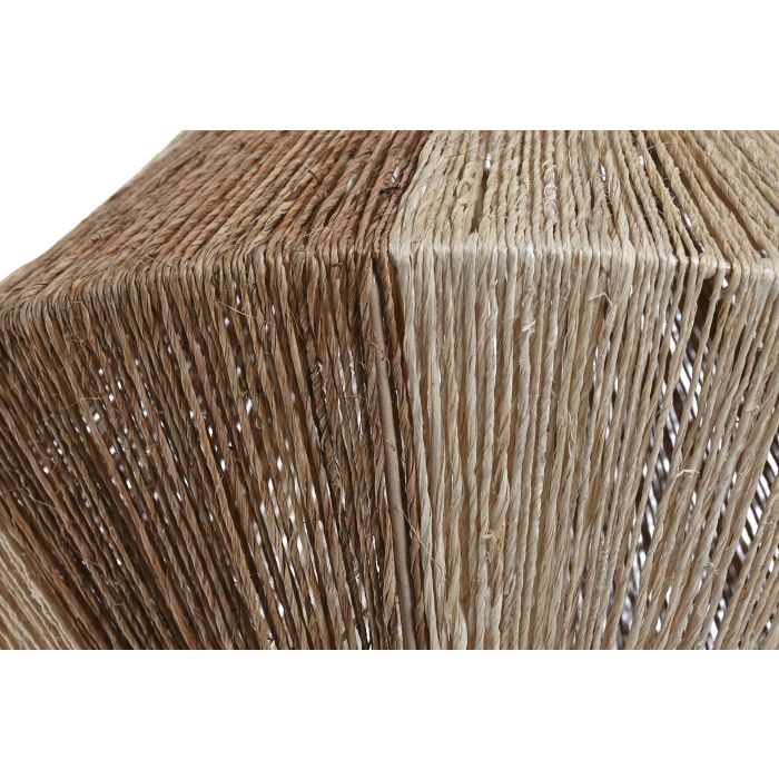 DKD Home Decor Pantalla Tropical 38 x 36 x 38 cm (2 Unidades) de Yute y Metal Natural 1