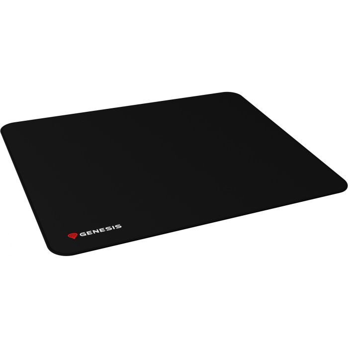 GENESIS Carbon 500 XL Logo Alfombrilla Gaming XL Negra, 400x500mm, Base Antideslizante de Caucho, Bordes Reforzados, Resistente al Agua 1