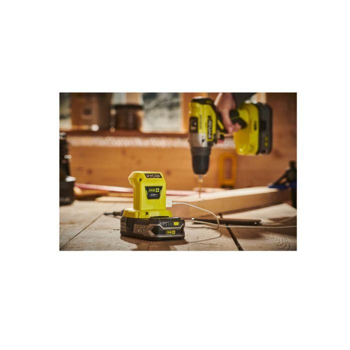 RYOBI R18USB - Cargador USB ONE + de 0-18 voltios (2 puertos USB) 3 RYOBI R18USB - Cargador USB ONE + de 0-18 voltios (2 puertos USB) 3