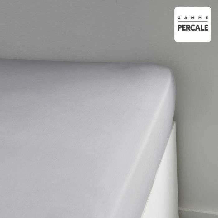 Sábana Bajera Ajustable TODAY Percale Gris claro 140 x 200 cm Gris 1