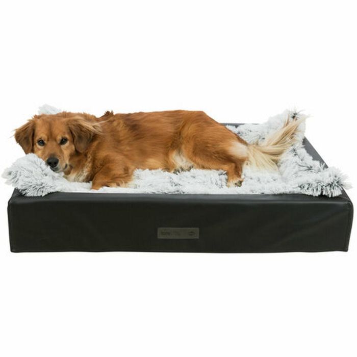 Alfombra para perros Trixie Blanco Negro Gris Felpa 75 × 55 cm 1