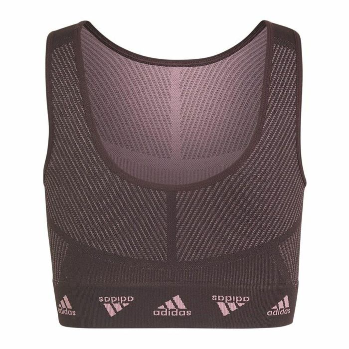 Sujetador Deportivo Adidas Aeroknit Seamless Granate Rojo Oscuro 4