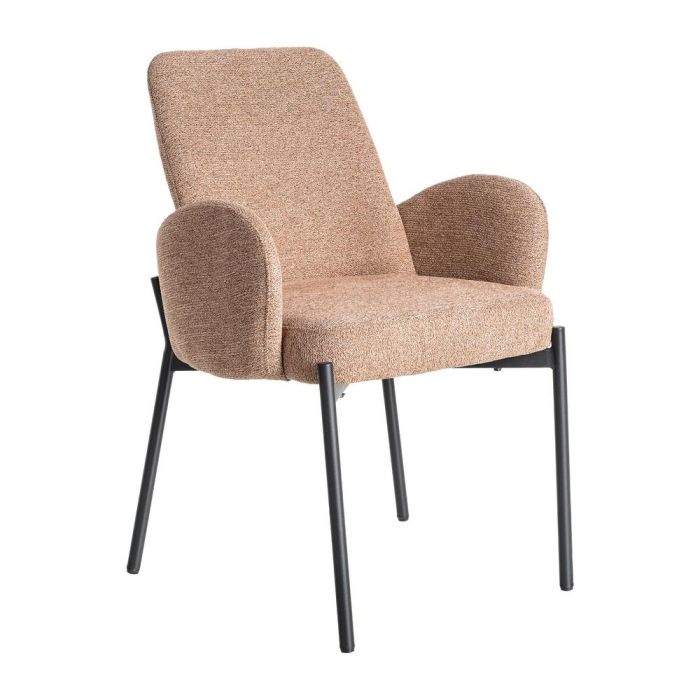 Silla Jaspeado Rosa Tejido-Metal Salón 56 X 57 X 84 cm