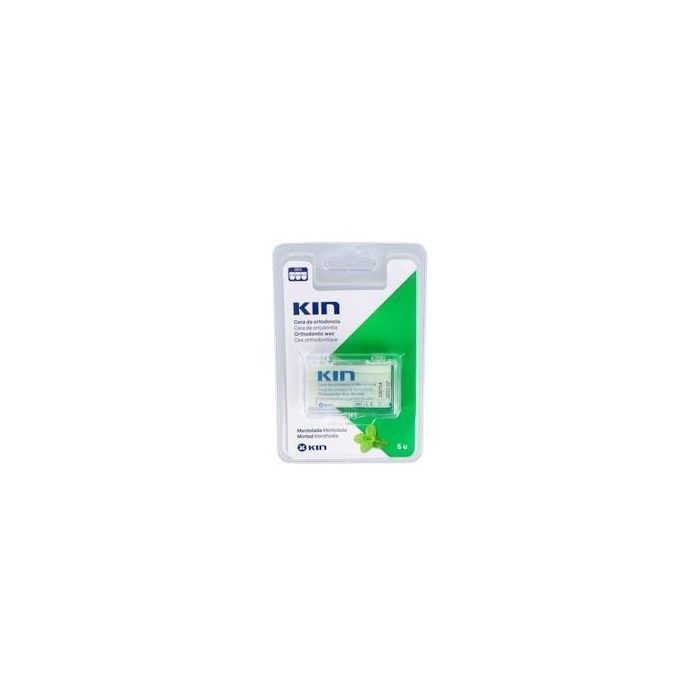 KIN Cera de Ortodoncia Mentolada, Barrera Protectora Eficaz contra Rozaduras de Brackets y Alambres, 5 Unidades