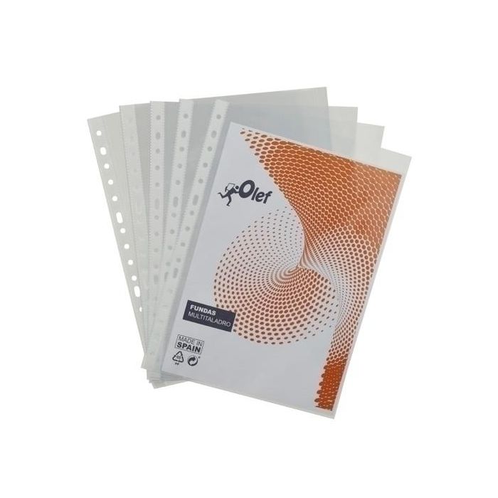 Funda Multitaladro Olef Pp 90Μ Cristal Liso Fº 16 Tal.Rfzo. Paquete De 100