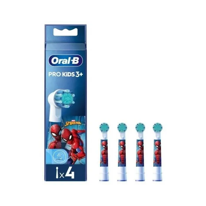 Recambio para Cepillo de Dientes Eléctrico Oral-B EB10 4 FFS SPIDERMAN (4 Unidades)