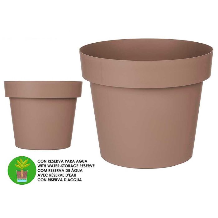 Maceta Plastico Marron Con Reserva Agua 35Cm Ibergarden (6 Unidades) Maceta Plastico Marron Con Reserva Agua 35Cm Ibergarden (6 Unidades)