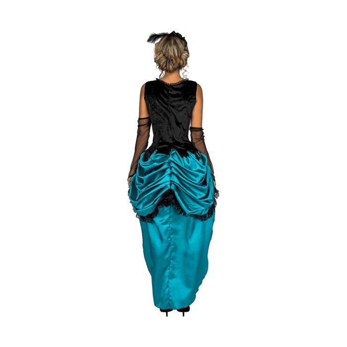 Disfraz señorita saloon azul talla m-l 4 Disfraz señorita saloon azul talla m-l 4