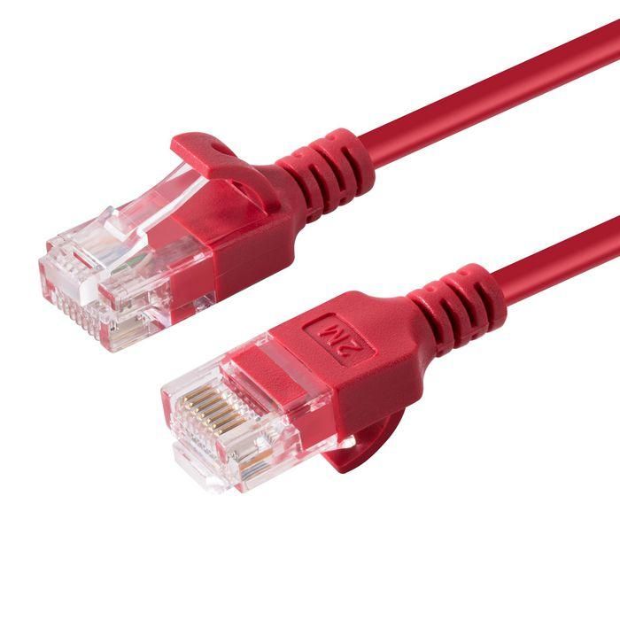 MicroConnect CAT6a U/UTP SLIM Network Cable 5m, Red MicroConnect CAT6a U/UTP SLIM Network Cable 5m, Red