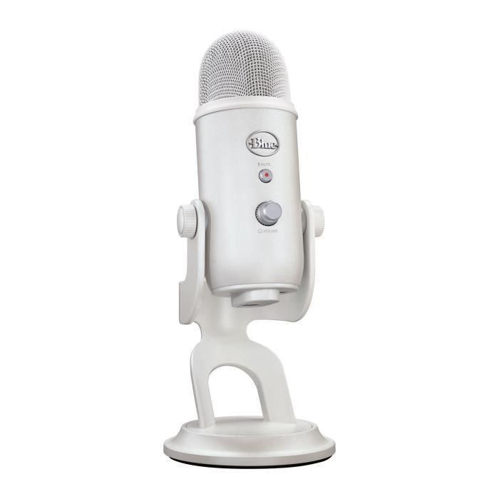Micrófono USB - Blue Yeti Premium - para grabar, transmisión, juegos, podcasts en PC o Mac - Mist blanca blanca Micrófono USB - Blue Yeti Premium - para grabar, transmisión, juegos, podcasts en PC o Mac - Mist blanca blanca