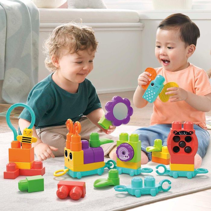 Mega Bloks Tren Oruga Hkn44 30 Bloques Sensoriales de Construcción 4