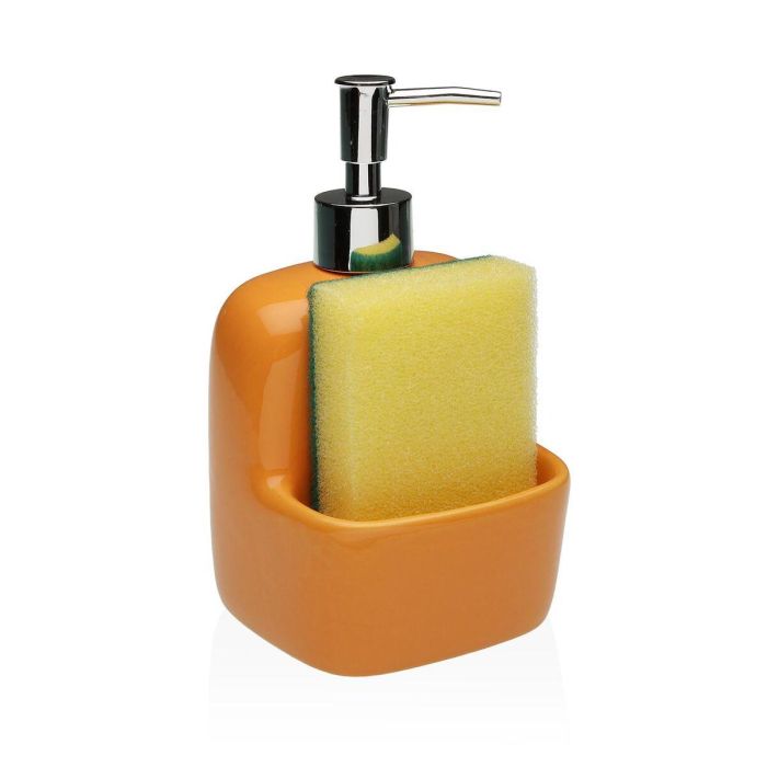 Dispensador de Jabón Versa Naranja Cerámica 9,4 x 17,8 x 10,5 cm