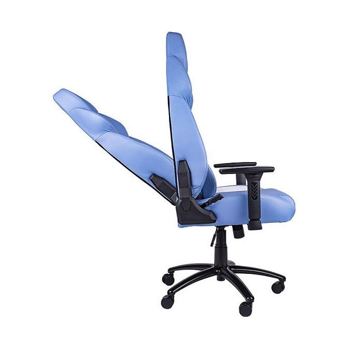 Thermaltake Silla para Videojuegos GGC-VCO-LWLWDS-01 Butaca Acolchada Azul Blanco 3