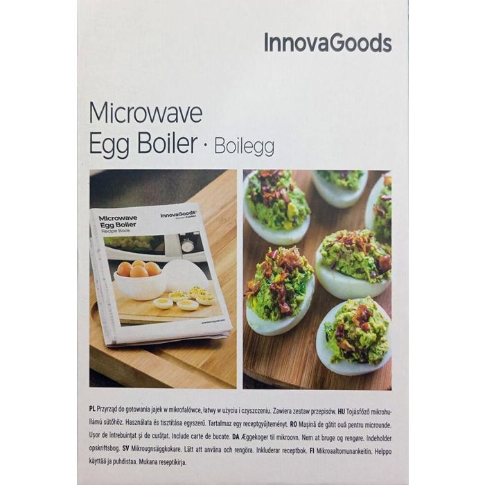 Cuecehuevos para Microondas con Recetario Boilegg InnovaGoods 7 Cuecehuevos para Microondas con Recetario Boilegg InnovaGoods 7