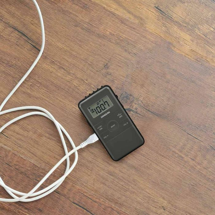 Radio Portátil Digital Sangean Negro AM/FM Recargable 2 Radio Portátil Digital Sangean Negro AM/FM Recargable 2