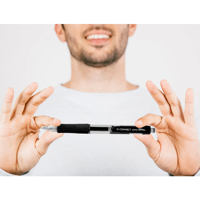 Q-connect Bolígrafo Sigma Retráctil Tinta Gel Negro 0.5 mm 5 Q-connect Bolígrafo Sigma Retráctil Tinta Gel Negro 0.5 mm 5