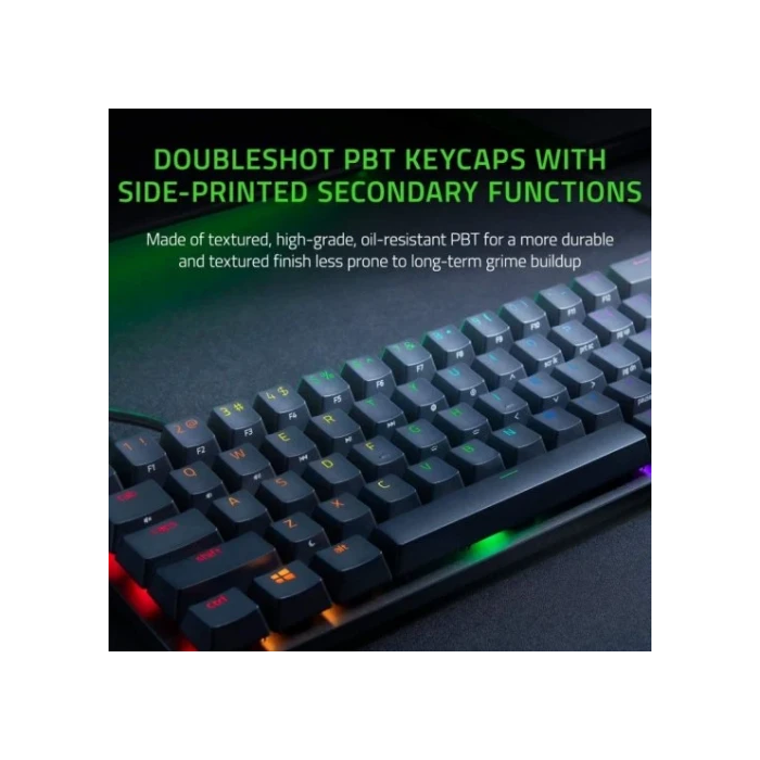 Razer Teclado Huntsman Mini Purple Switch (Español) RZ03-03392900-R311 - Teclado Mecánico Compacto 60% con Switches Ópticos Razer, Retroiluminación RGB, Diseño Portátil para Gaming 1