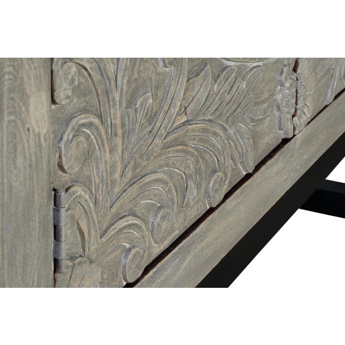 Giner y Colomer Armario de Madera de Mango con Patas de Hierro Gris Envejecido 180 cm 6 Giner y Colomer Armario de Madera de Mango con Patas de Hierro Gris Envejecido 180 cm 6