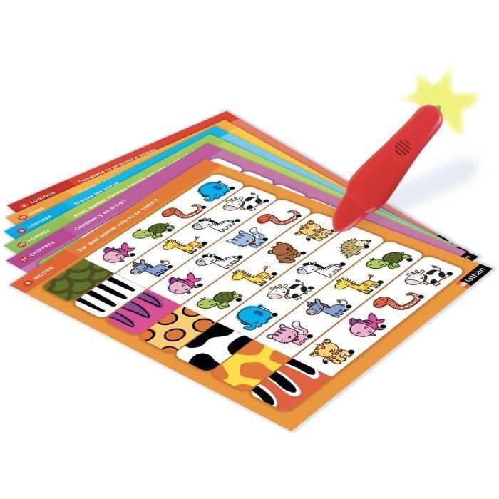 Nathan Electro - Juego electrónico de preguntas y respuestas para primeros aprendizajes: Observación, Lógica, Formas y Números con Bolígrafo Interactivo 1