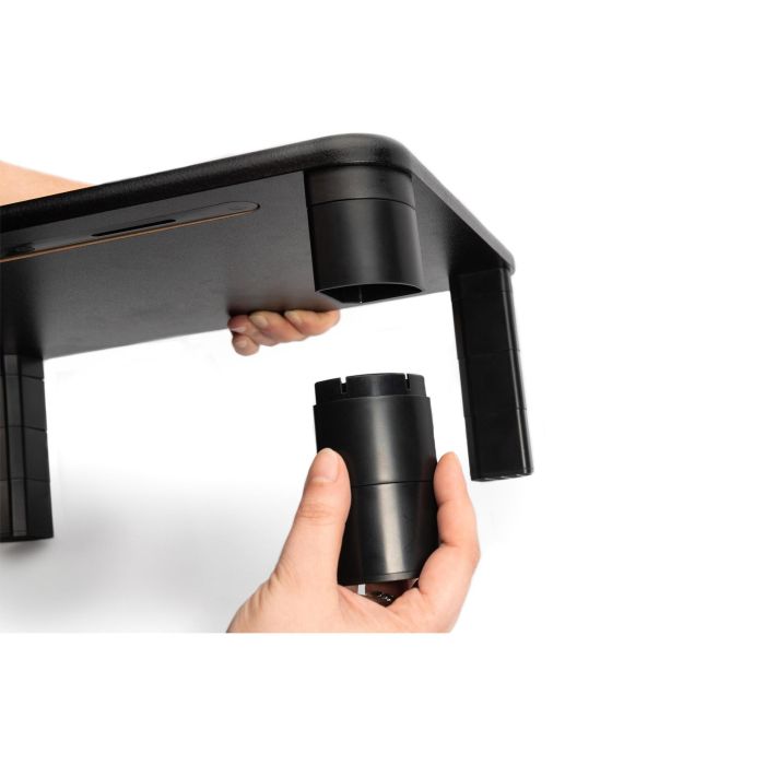 Digitus Elevación Ergonómica de Monitor/Soporte Portátil, Ajustable en Altura, Capacidad 10kg, Negro 6