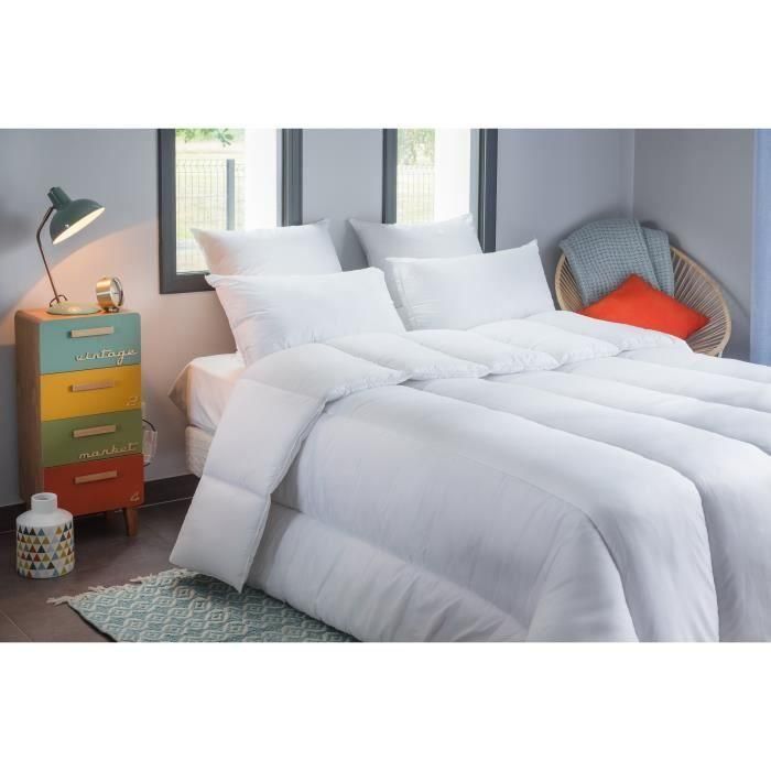 Edredón Cálido de Microfibra 100% Poliéster Antiácaros Antipolvo 240x260cm - Relleno 400g/m² - Fabricado en Francia 1 Edredón Cálido de Microfibra 100% Poliéster Antiácaros Antipolvo 240x260cm - Relleno 400g/m² - Fabricado en Francia 1
