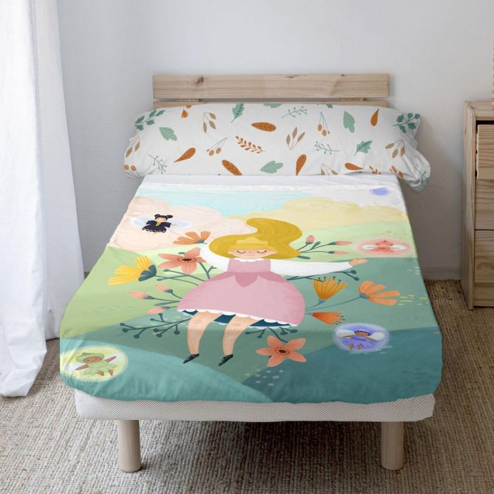 Juego de Sábanas HappyFriday Mr Fox Dreaming Multicolor Cama de 105 2 Piezas 5