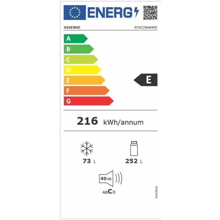 Frigorífico combinado Hisense RT422N4AWE 170 Blanco 252 L 1