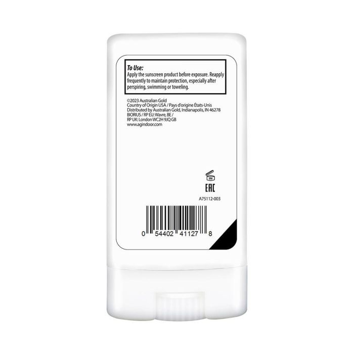 Australian Gold Tattoo Stick Protector Solar Corporal SPF50+ 15 ml para Cuidado de Tatuajes 1