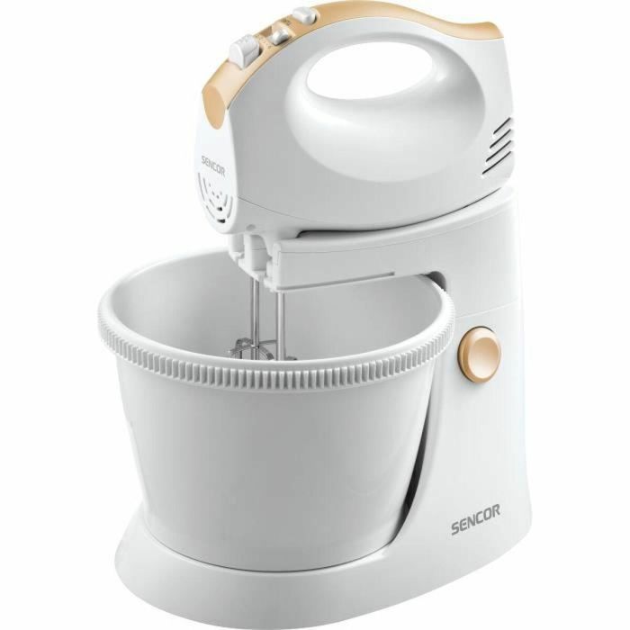 Batidora de mano con bol giratorio - SENCOR - SHM 5330-EUE3 - 500 W - Blanco