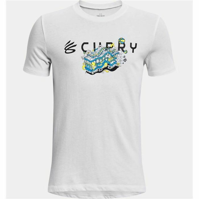 Camiseta de Manga Corta Niño Under Armour Curry Trolly Blanco 18-20 años 2