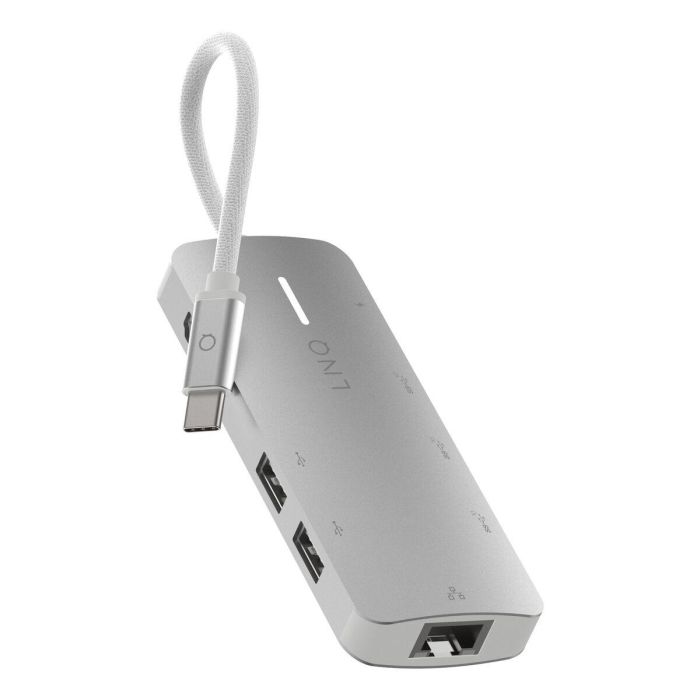 Hub USB Linq Byelements LQ49081PS Blanco Gris 4